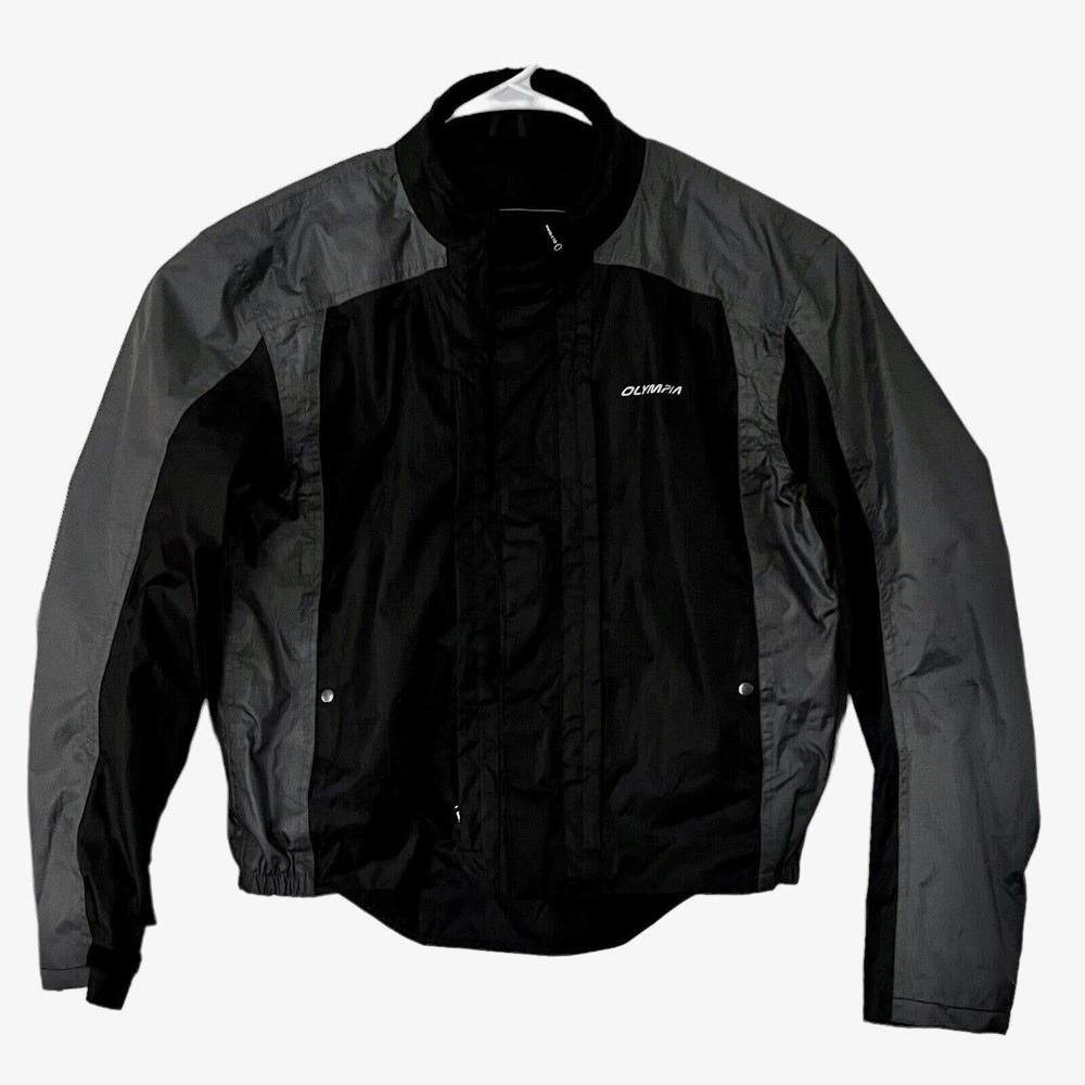 Olympia Motorcycle Jacket Men Sm Gray Black Lightweight Riding Protective Gear‎